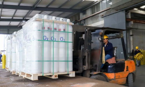 上虞生產(chǎn)的1000個(gè)醫(yī)用氧氣瓶急發(fā)非洲